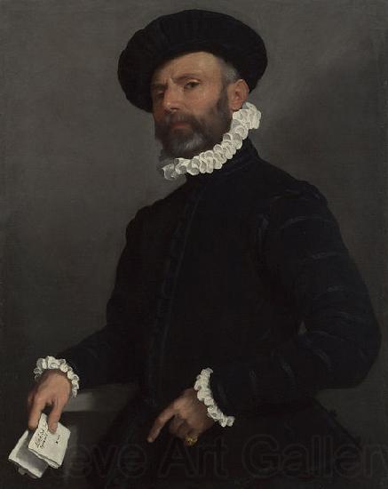 Giovanni Battista Moroni Portrait of a Man holding a Letter Germany oil painting art